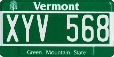 VT license plate XYV568
