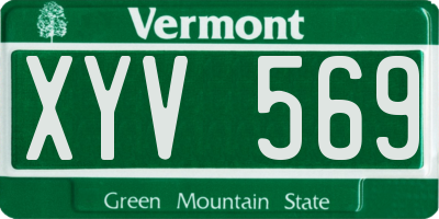 VT license plate XYV569