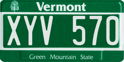 VT license plate XYV570