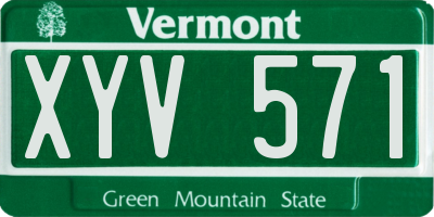 VT license plate XYV571
