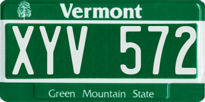 VT license plate XYV572