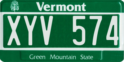 VT license plate XYV574