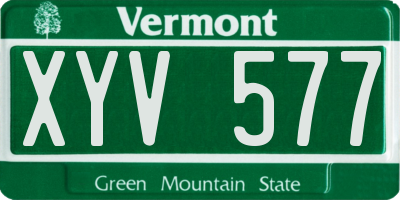 VT license plate XYV577