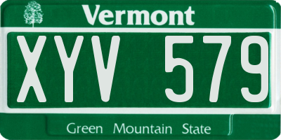 VT license plate XYV579