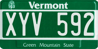 VT license plate XYV592