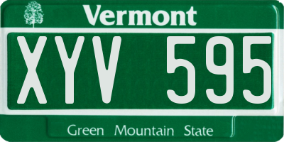 VT license plate XYV595