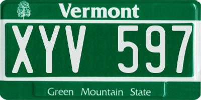 VT license plate XYV597