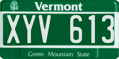 VT license plate XYV613