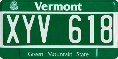 VT license plate XYV618