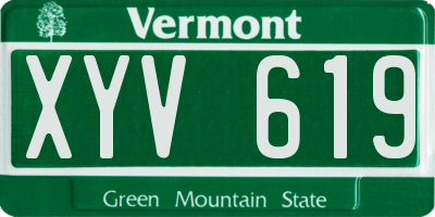 VT license plate XYV619