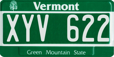 VT license plate XYV622