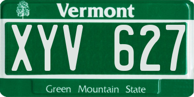 VT license plate XYV627