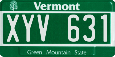 VT license plate XYV631