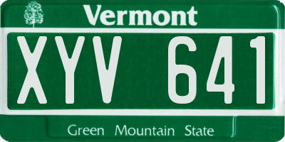 VT license plate XYV641