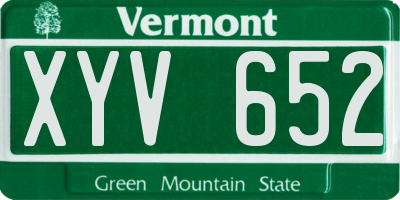 VT license plate XYV652