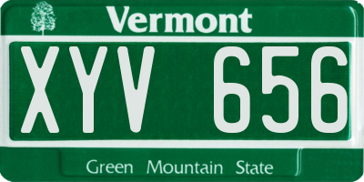 VT license plate XYV656