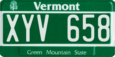 VT license plate XYV658
