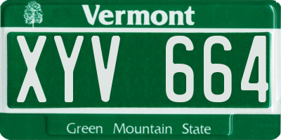 VT license plate XYV664