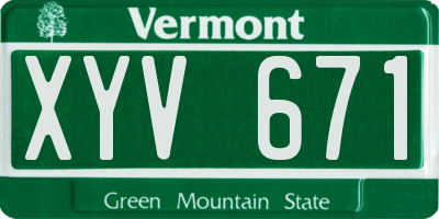 VT license plate XYV671