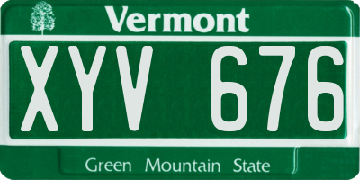 VT license plate XYV676