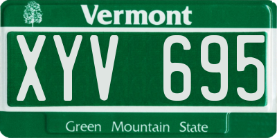 VT license plate XYV695