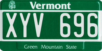 VT license plate XYV696