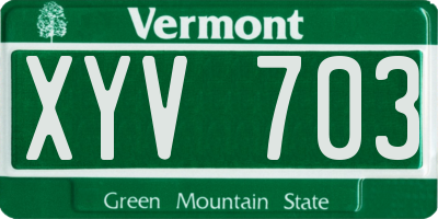 VT license plate XYV703