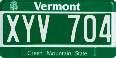 VT license plate XYV704