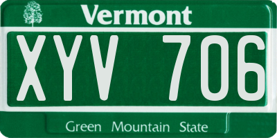 VT license plate XYV706