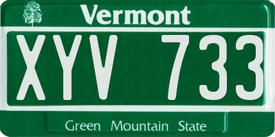 VT license plate XYV733