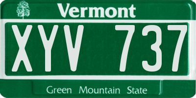 VT license plate XYV737