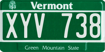 VT license plate XYV738