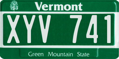 VT license plate XYV741