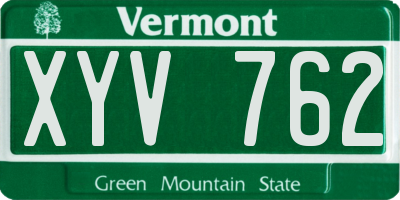VT license plate XYV762