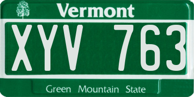 VT license plate XYV763