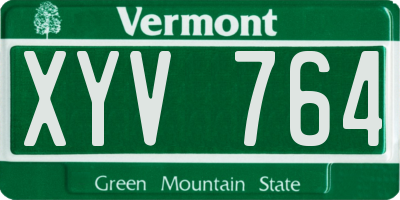 VT license plate XYV764