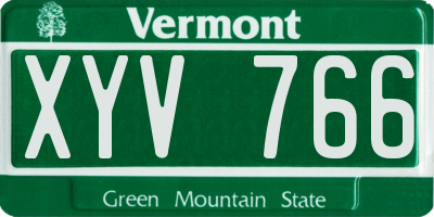 VT license plate XYV766