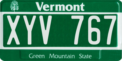 VT license plate XYV767