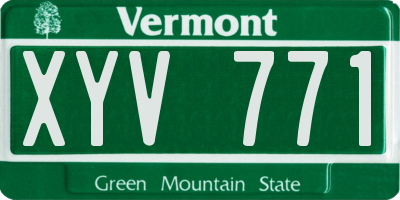 VT license plate XYV771