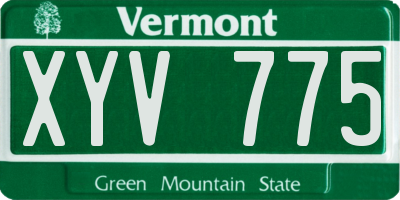 VT license plate XYV775