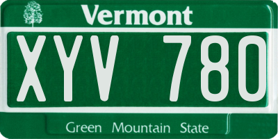 VT license plate XYV780