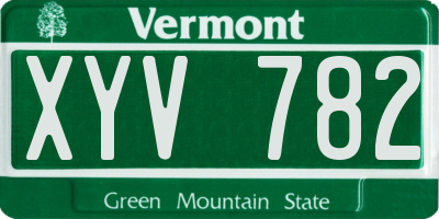 VT license plate XYV782