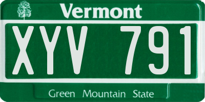 VT license plate XYV791