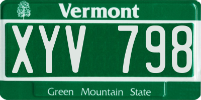 VT license plate XYV798