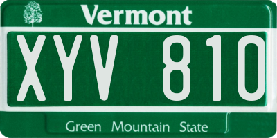 VT license plate XYV810
