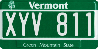 VT license plate XYV811