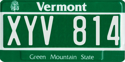 VT license plate XYV814