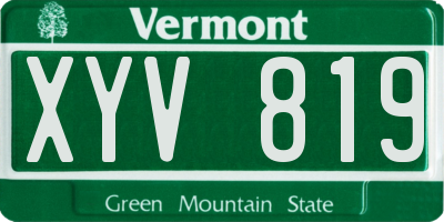 VT license plate XYV819