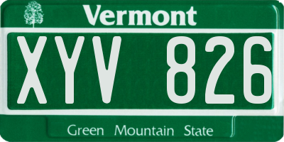 VT license plate XYV826