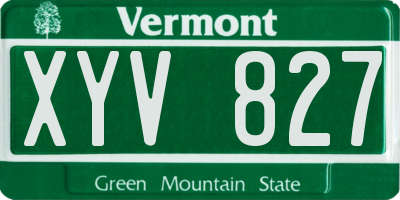 VT license plate XYV827